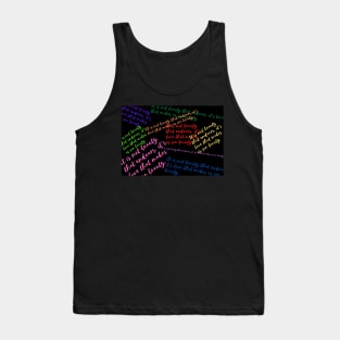 Positive Multicoloured Handwriting Tank Top